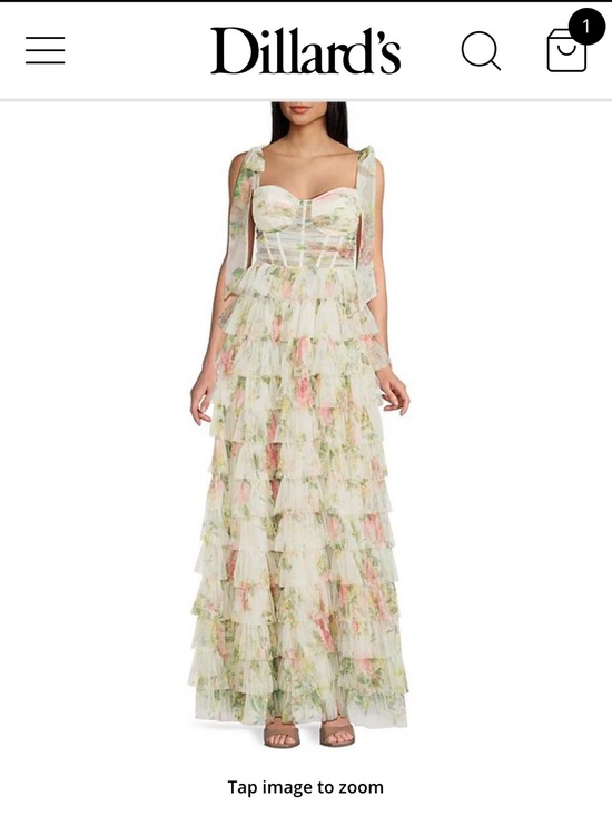 B Darlin Dresses & Skirts - Floral Sweetheart Corseted Ruffled Dress